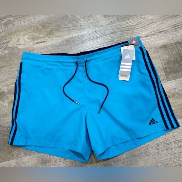 NWT Adidas pchd poly teal woman’s training entertainment,  femmes shorts - Picture 3 of 14